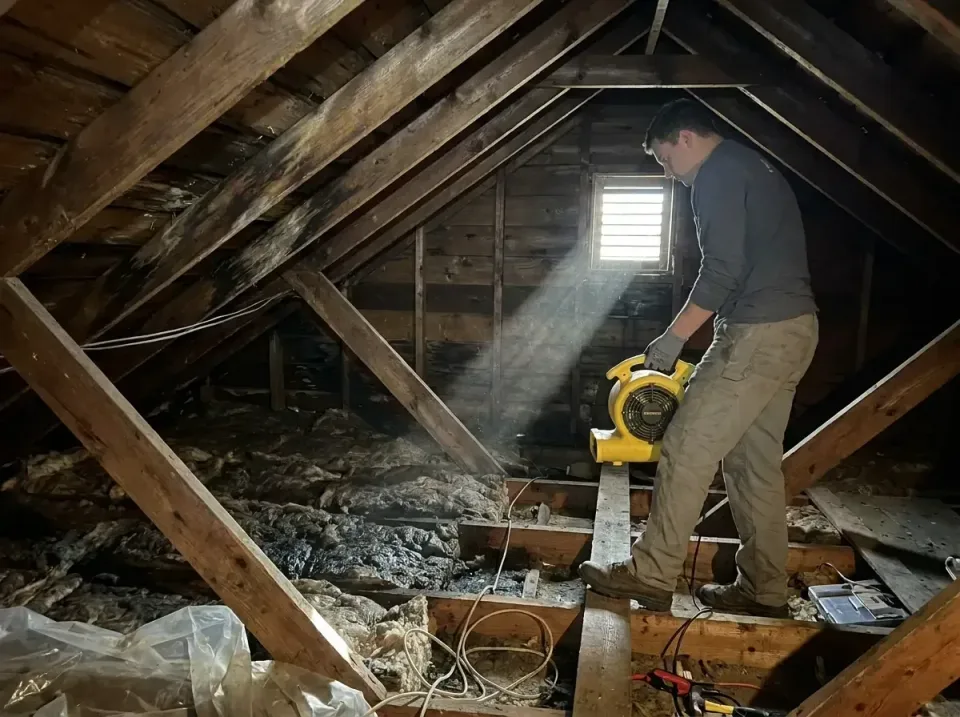 attic-water-damage-drying-proc-007 — frequently asked questions, Emergency Water Extraction & 24/7 Flood Response in Blandin…